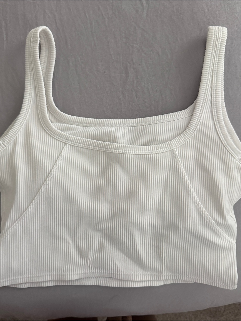 White Ribbed Crop Tank - Women Intimates